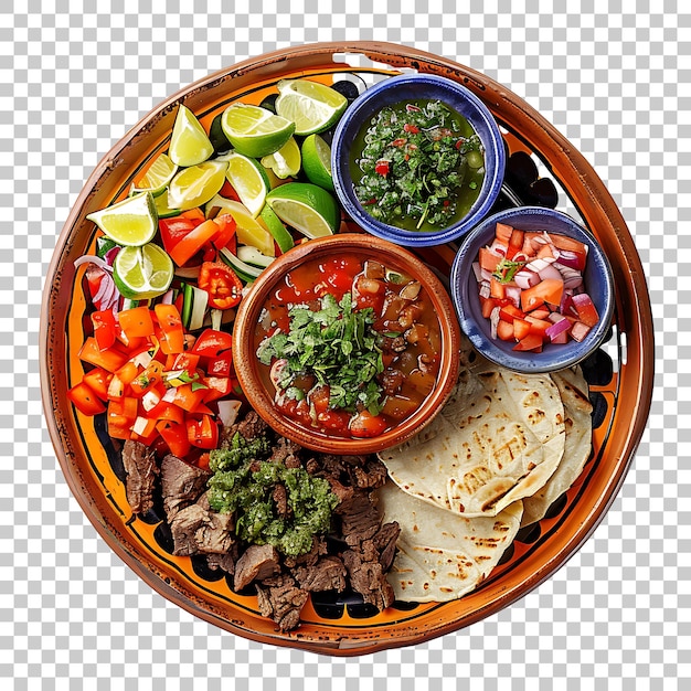 PSD plato de comida mexicano png con fondo transparente