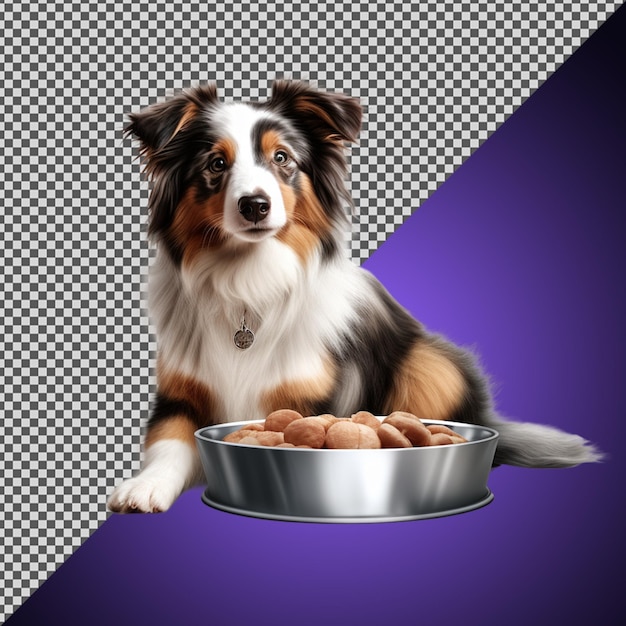 PSD plato de comida para perros png psd aislado sobre un fondo transparente