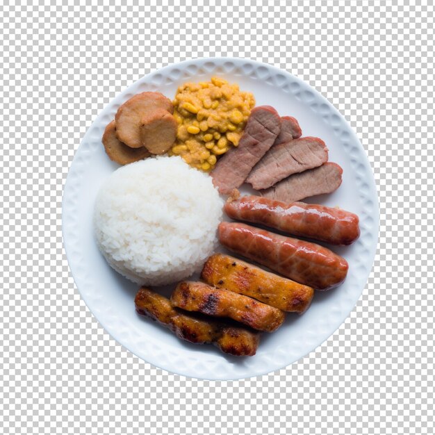 PSD el plato de comida png transparente