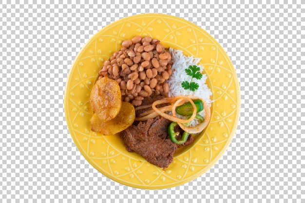 Plato de comida tradicional brasileña png fondo transparente