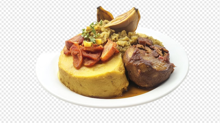 PSD un plato de comida con una variedad de comida