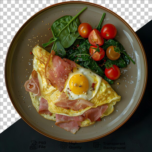 PSD plato de desayuno png en fondo transparente