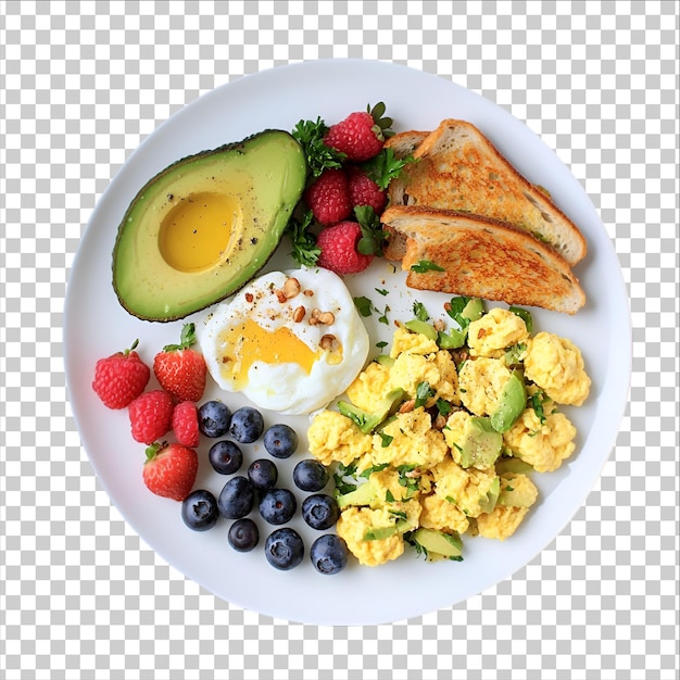 Un plato de desayuno saludable