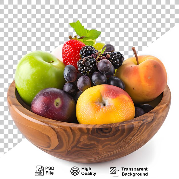 PSD un plato de frutas png con fondo transparente