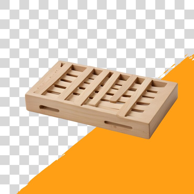 PSD plato de jabón de madera con pizarras de madera de color aislado en fondo transparente png