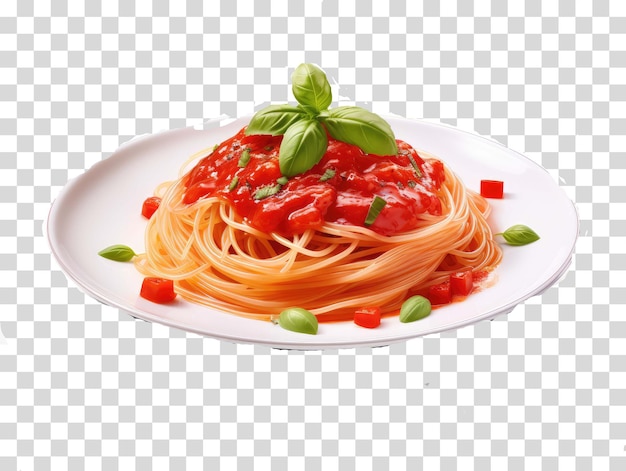 PSD plato de pasta italiano en ilustración vectorial de fondo transparente