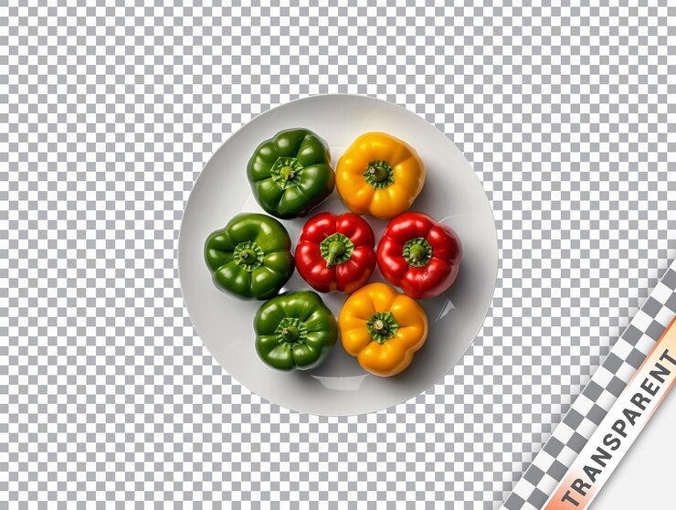 PSD un plato de pimientos y pimientos con las palabras imon en él