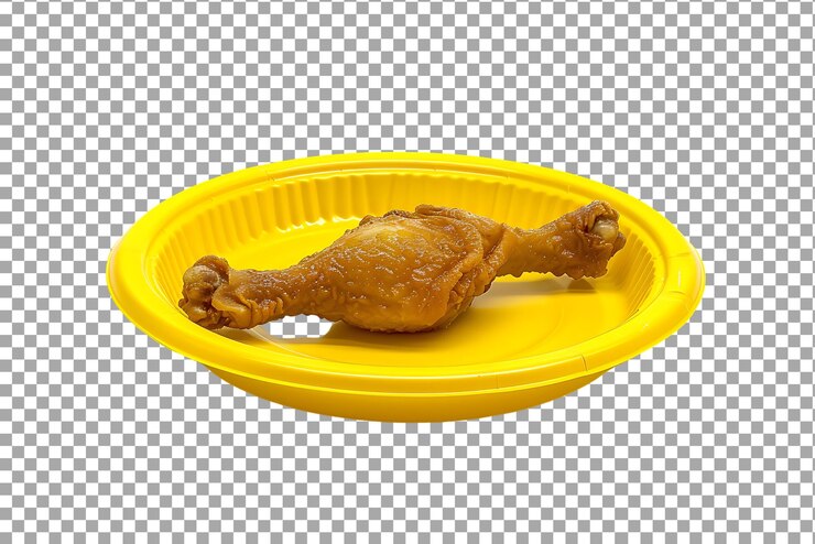 PSD plato de pollo frito png aislado sobre un fondo transparente