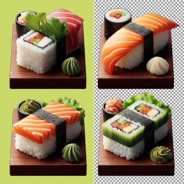 PSD plato de sushi aislado png