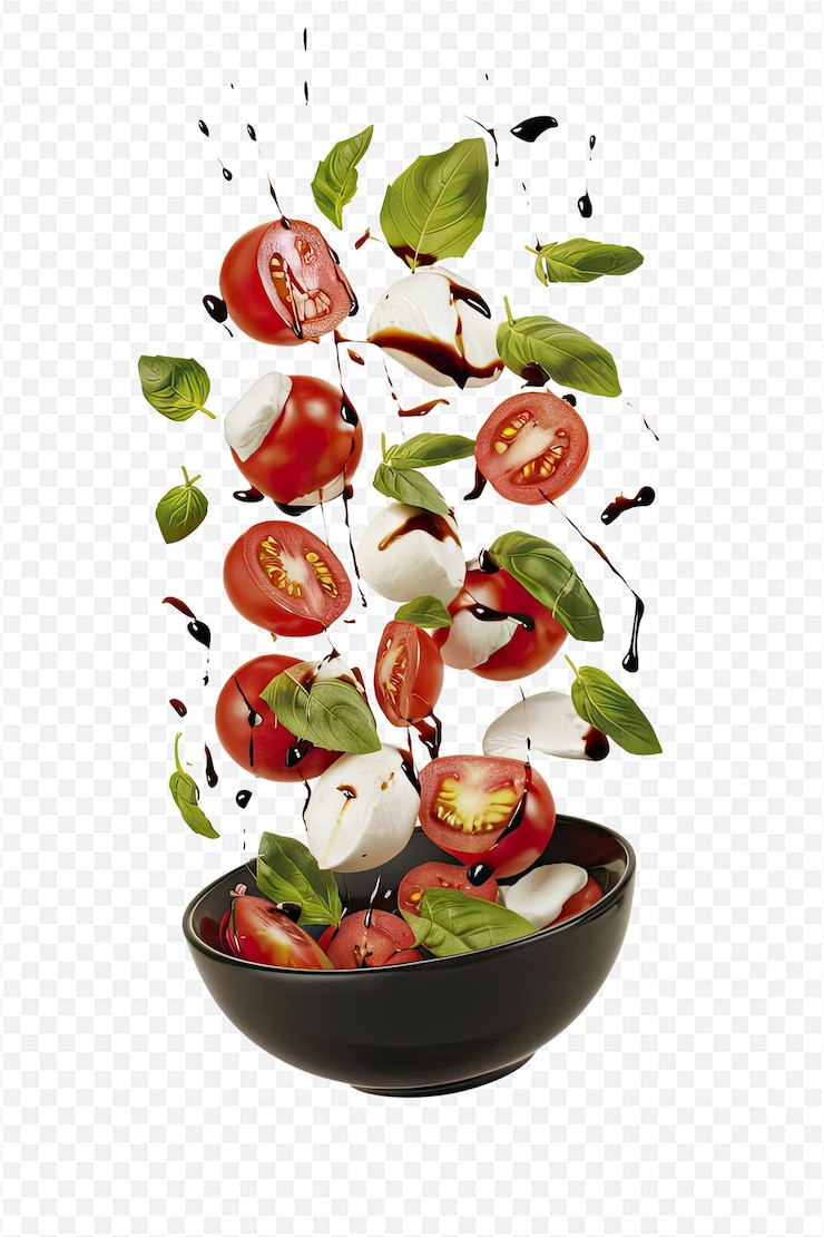 PSD un plato de tomates con la palabra manzana en él