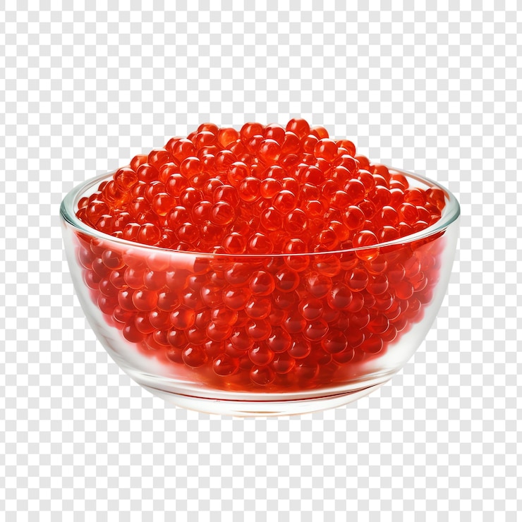 PSD un plato de vidrio de bolas rojas con un plato transparente de balones rojos