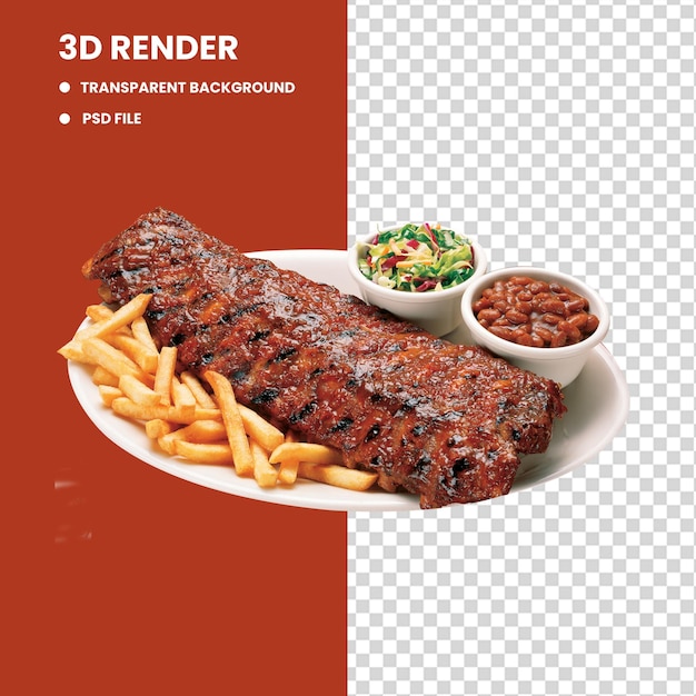 Platte mit gegrilltem Rindfleisch Geschmackvolles gegrilltes Rindfleischfilet, isoliert auf durchsichtigem Hintergrund