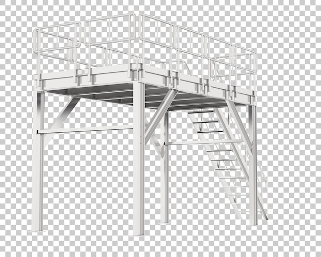 Plattform isoliert auf transparentem hintergrund 3d-rendering-illustration