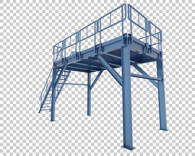 Plattform isoliert auf transparentem Hintergrund 3D-Rendering-Illustration