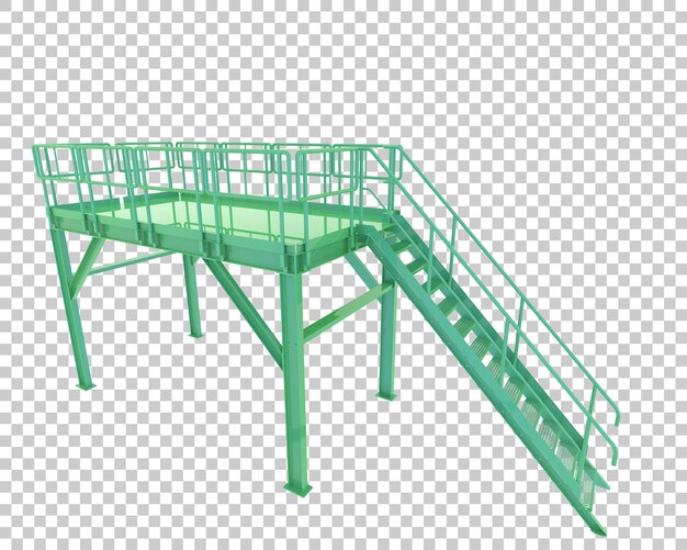 Plattform isoliert auf transparentem Hintergrund 3D-Rendering-Illustration