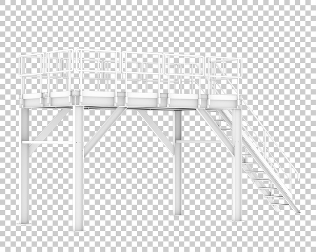 Plattform isoliert auf transparentem Hintergrund 3D-Rendering-Illustration