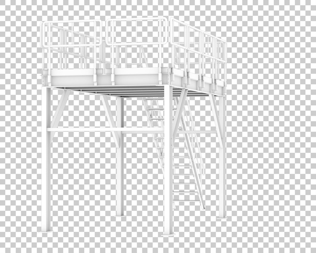 Plattform isoliert auf transparentem Hintergrund 3D-Rendering-Illustration