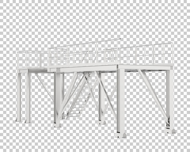 Plattform isoliert auf transparentem Hintergrund 3D-Rendering-Illustration