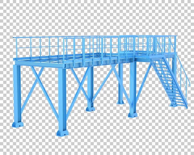 Plattform isoliert auf transparentem Hintergrund 3D-Rendering-Illustration
