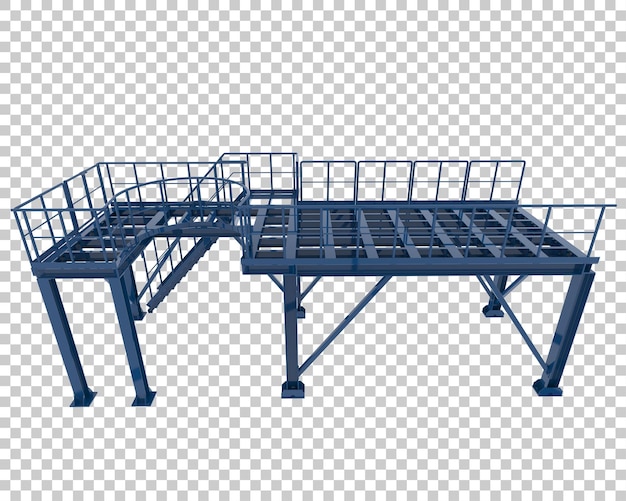 Plattform isoliert auf transparentem Hintergrund 3D-Rendering-Illustration