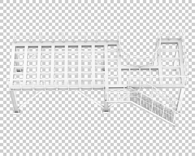 Plattform isoliert auf transparentem Hintergrund 3D-Rendering-Illustration