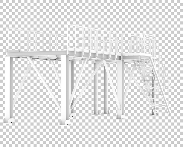 Plattform isoliert auf transparentem Hintergrund 3D-Rendering-Illustration