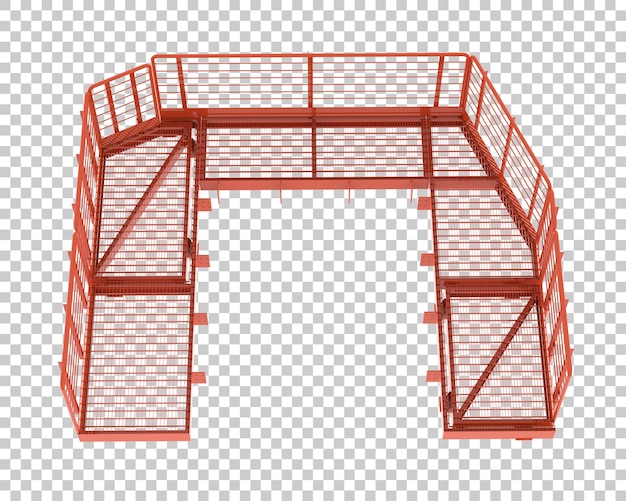 Plattform isoliert auf transparentem Hintergrund 3D-Rendering-Illustration
