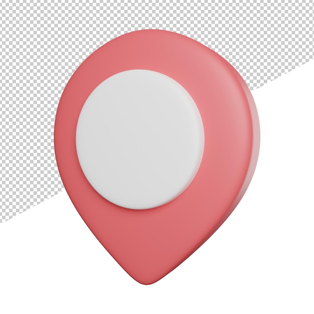 Platzhalter Positionsmarkierung Seitenansicht 3D-Rendering Symboldarstellung auf transparentem Hintergrund