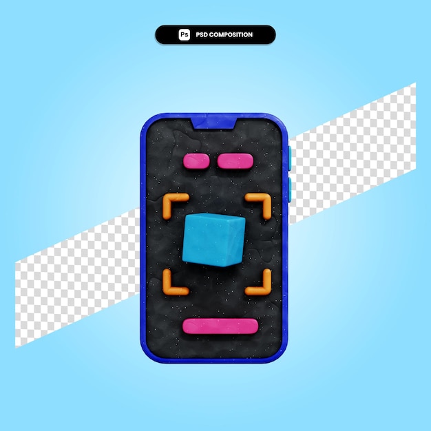 Platzierung 3D-Render-Illustration isoliert