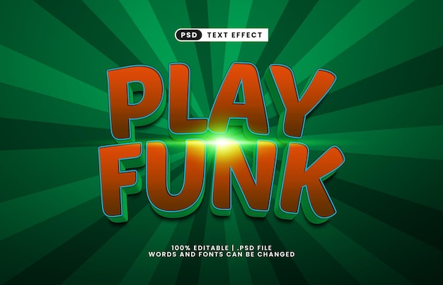 play funk editable text effect with a play and toys text effect