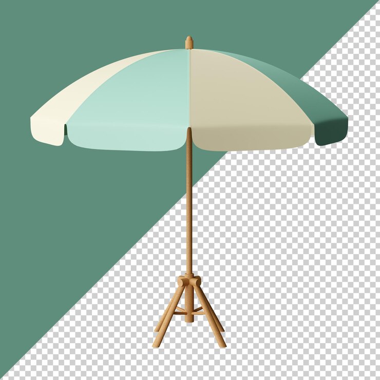 PSD playa umball aislado render 3d