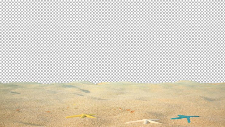 PSD la playa en verano con fondo aislado