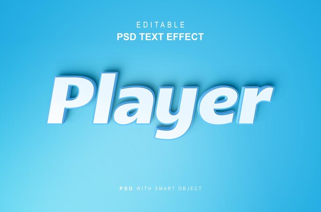 Player-Stil 3D-Text-Effekt