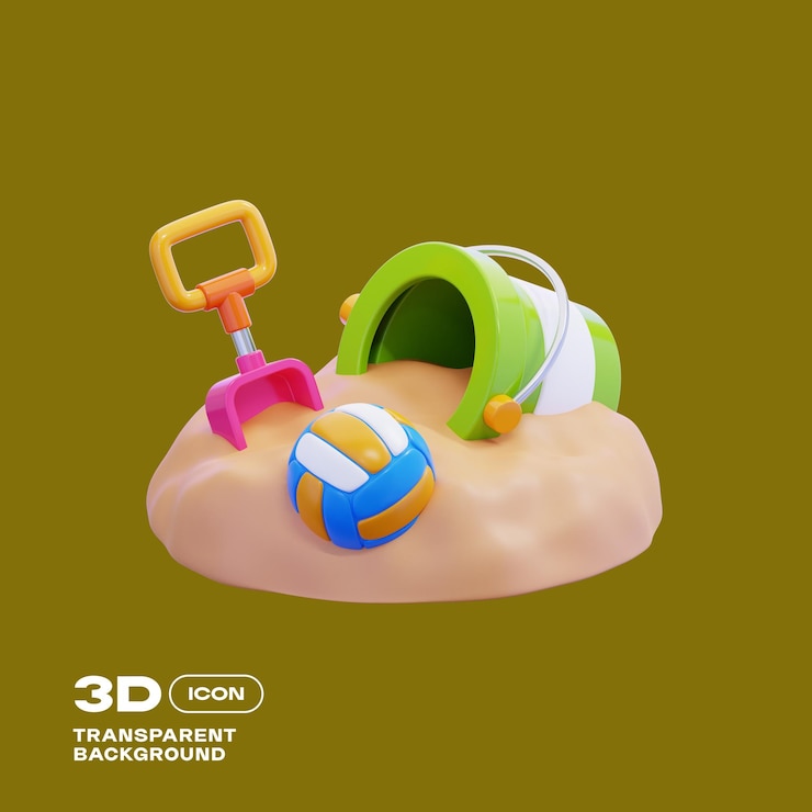 PSD playground 3d illustration png template
