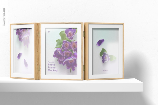 Plegable Photo Frame Mockup, vista frontale