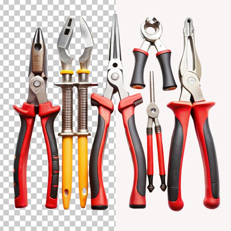 PSD pliers y más en un fondo transparente