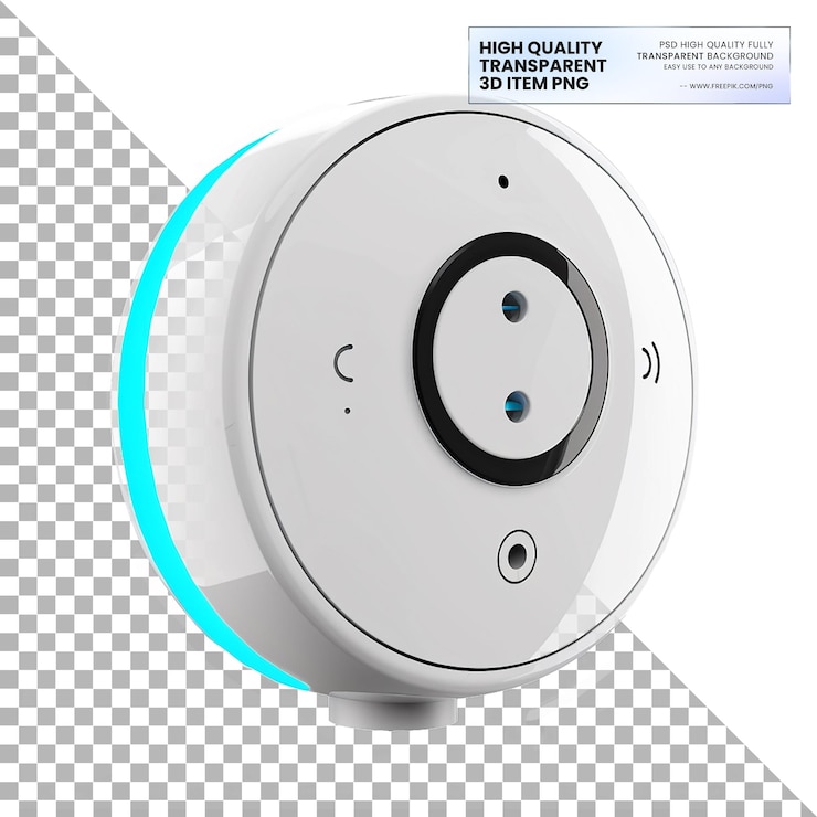 PSD plug intelligente che può essere controllato tramite app su sfondo trasparente
