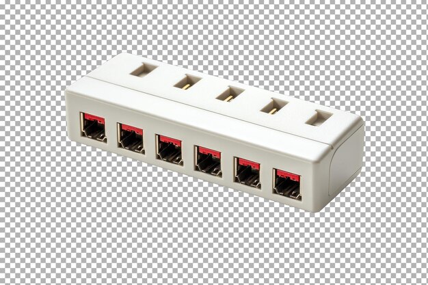 Plug Splitter Ethernet aislado en un fondo transparente
