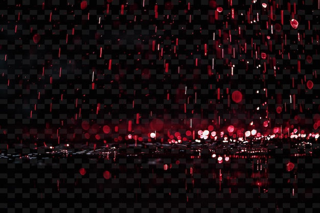 PSD pluie lumineuse sombre avec des gouttelettes sombres et une couleur rouge moody r png effet de lumière au néon collection y2k