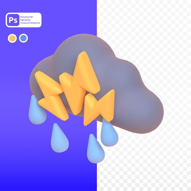 Pluie en rendu 3d pour la présentation Web d'actifs graphiques ou autre
