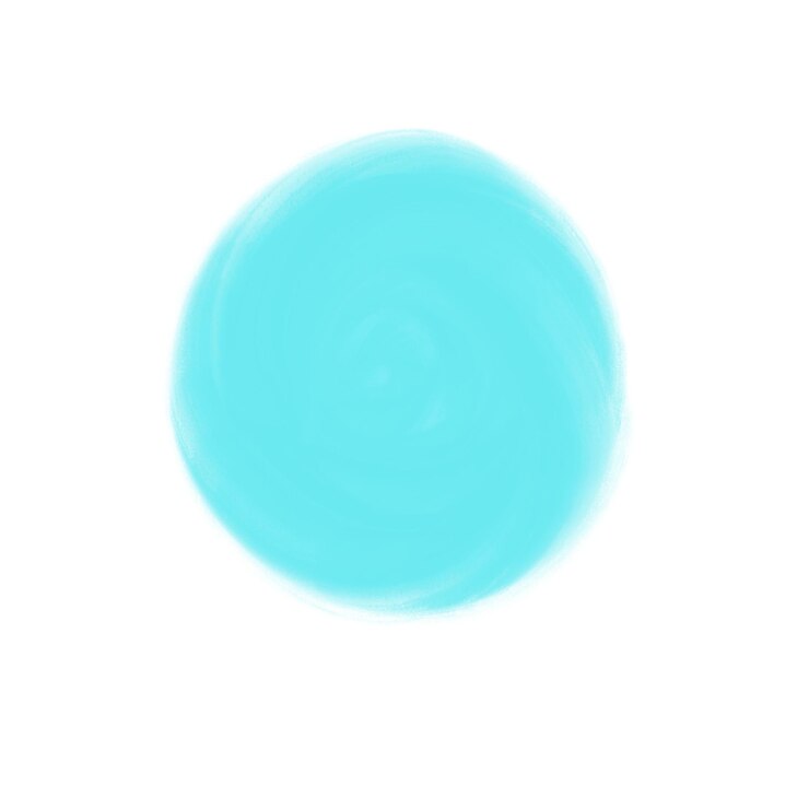 PSD pluma de agua círculo azul claro