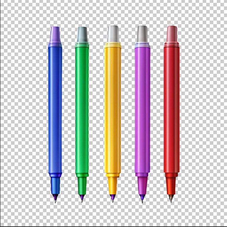 PSD pluma de fieltro aislada sobre un fondo transparente