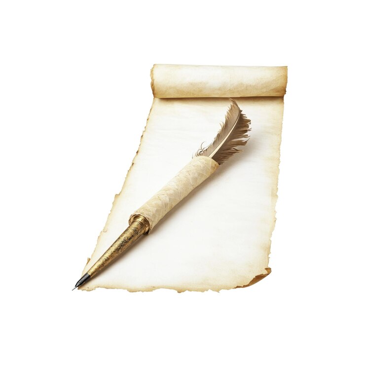 PSD la pluma y el pergamino antiguo
