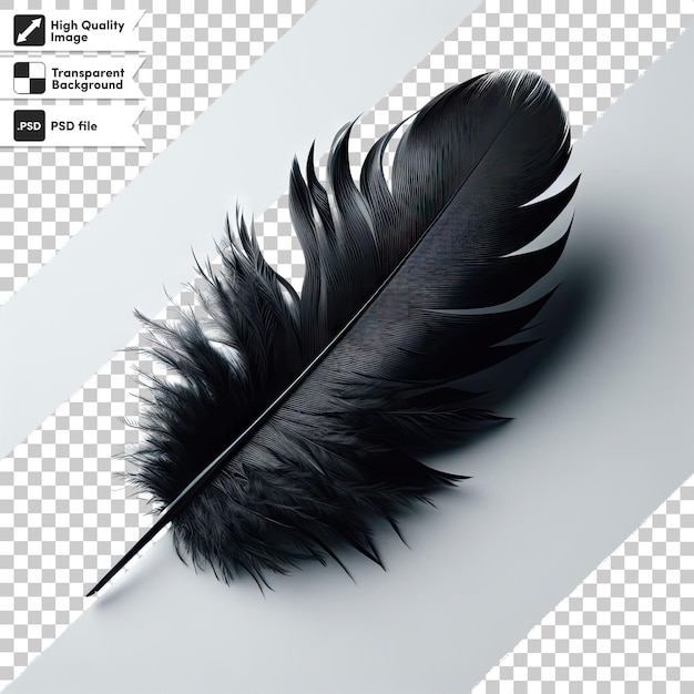 Pluma de psd en un fondo transparente