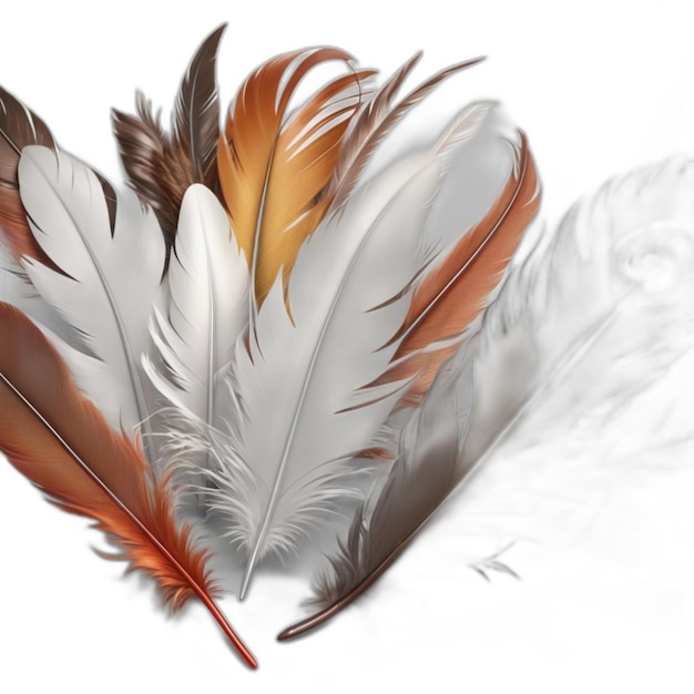 Des Plumes Psd Sur Fond Blanc