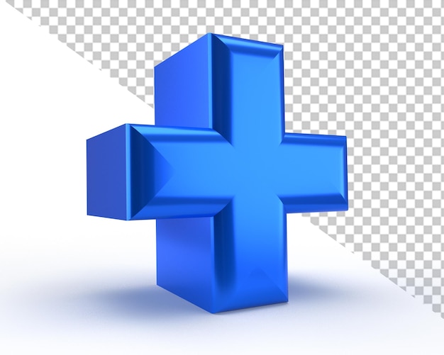 PSD plus l'icône bleue de l'hôpital 3d