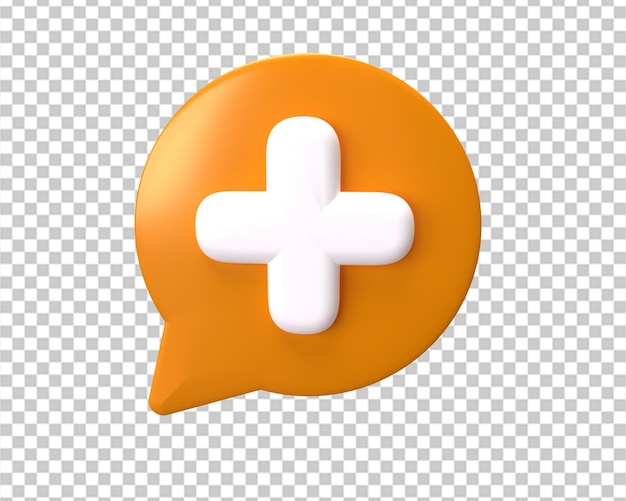 PSD plus logo signe icône d'étiquette médicale 3d
