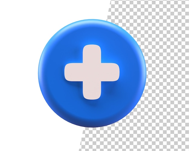 Plus-symbol 3d-rendering