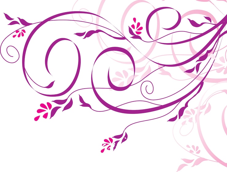 PSD plusieurs motifs floraux