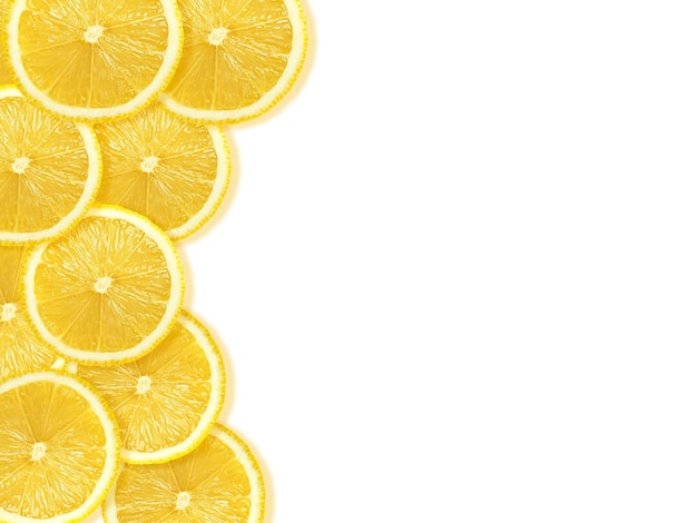 PSD plusieurs tranches de citron à fond transparent